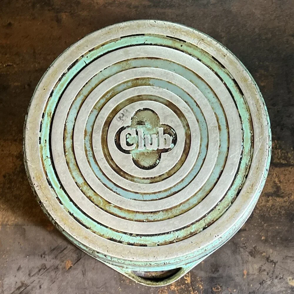 Antique Vintage Club Aluminum Turquoise 4-Quart Dutch Oven Stock Pot Pan
